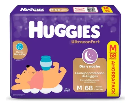 Pañal huggies ultraconfort dia y noche ahorrapack talle extra grande (XG)
