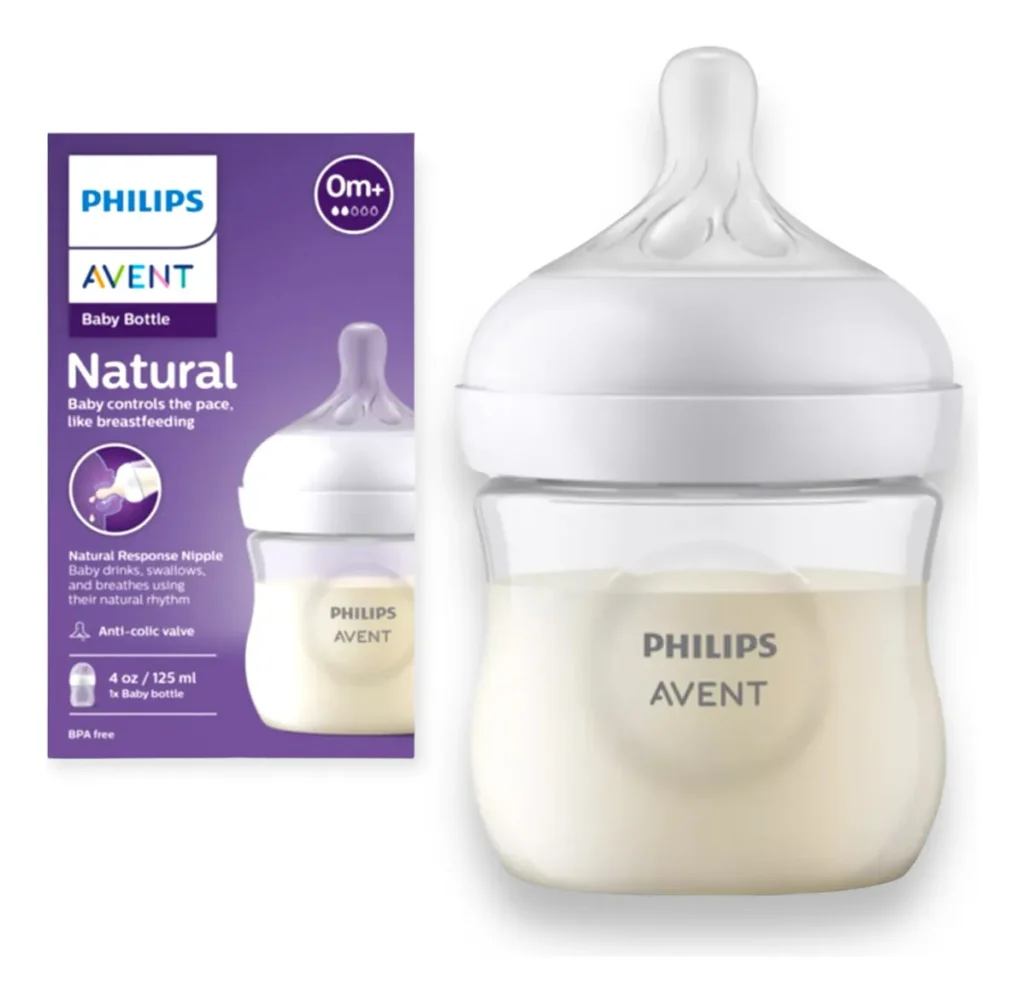 mamadera avent philips natural response 125ml de 0 a 6 meses color blanco
